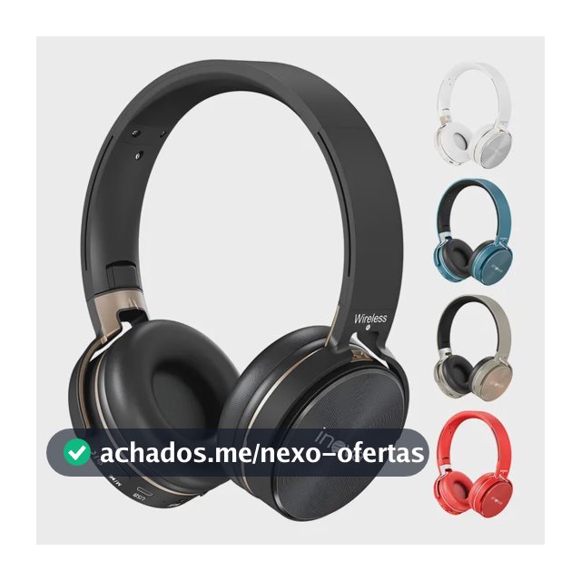 Fone Ouvido Bluetooth Regulável Com Microfone E Redução Ruíd