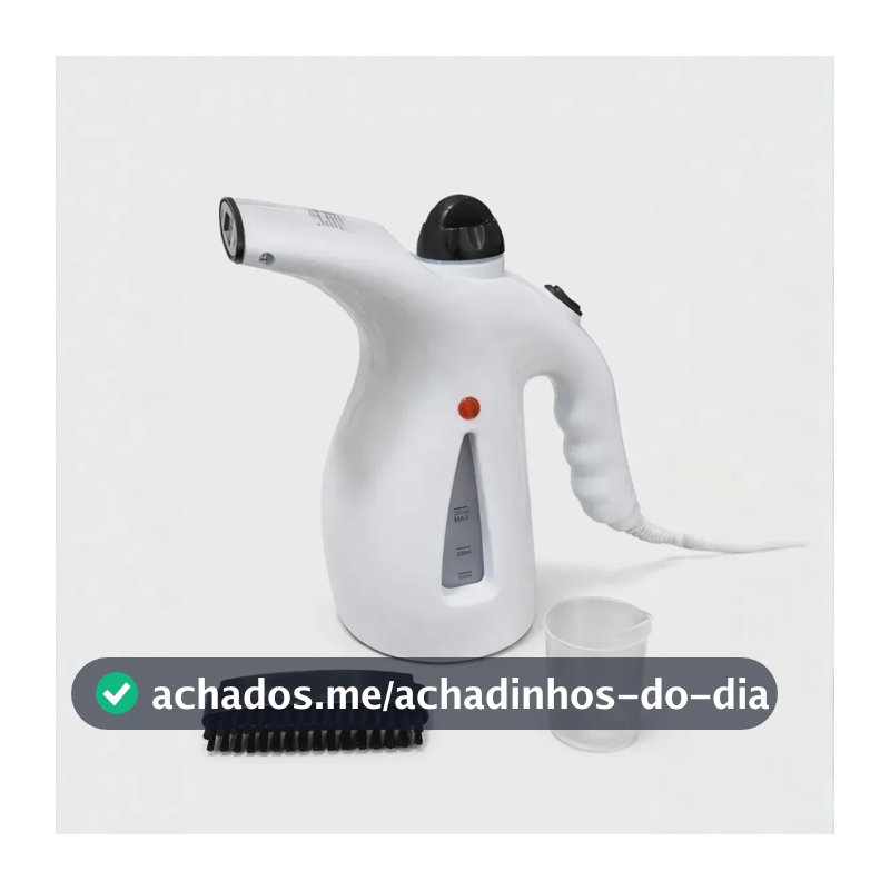 Passadeira A Vapor Portátil Para Roupas Vaporizador Branco Com Preto 127v