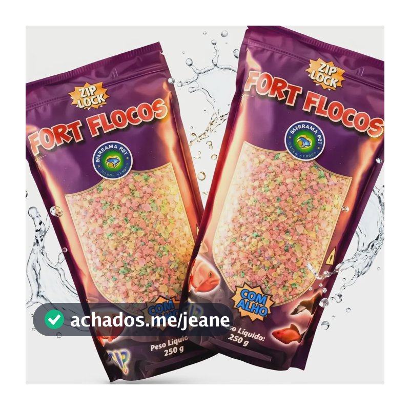 Ração Para Peixes Kit 2 X 250g Fort Flocos Completa Maramar