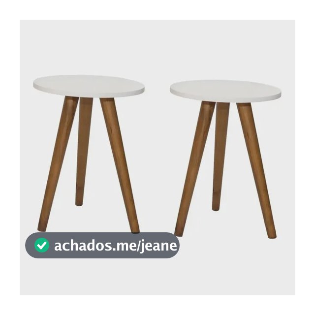 Kit 2 Mesinhas Pequena Mesa De Cabeceira Pé Palito Tripé Dec