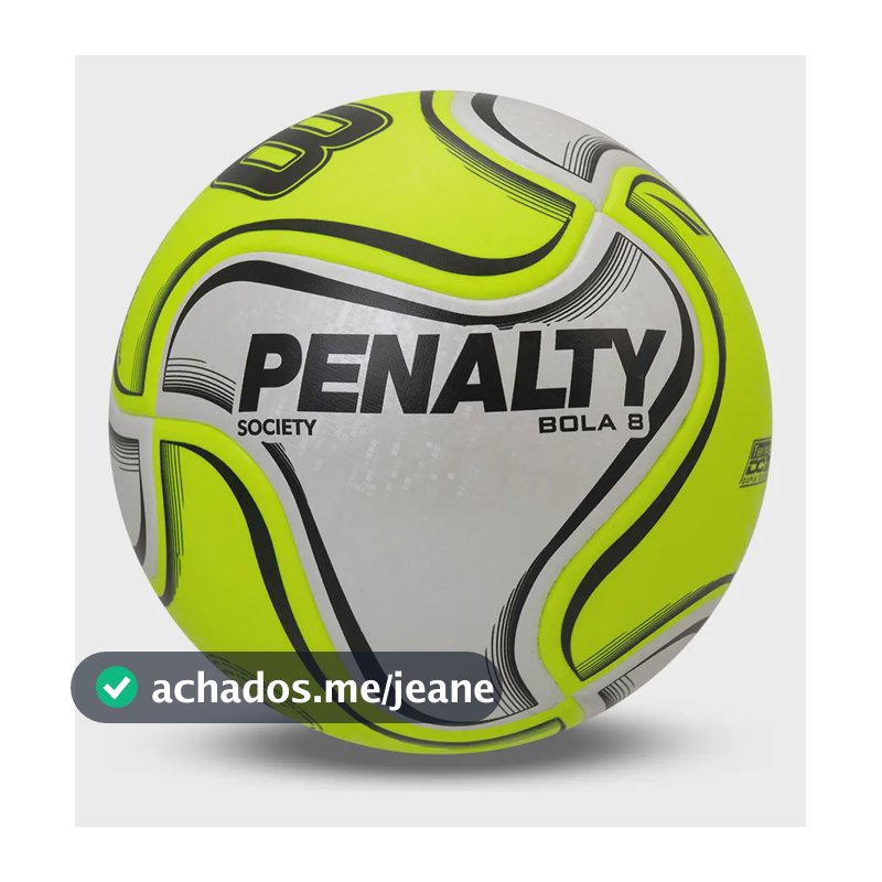 Bola de futebol Society Penalty 8 X Gomos Termotec Oficial Cor Amarelo