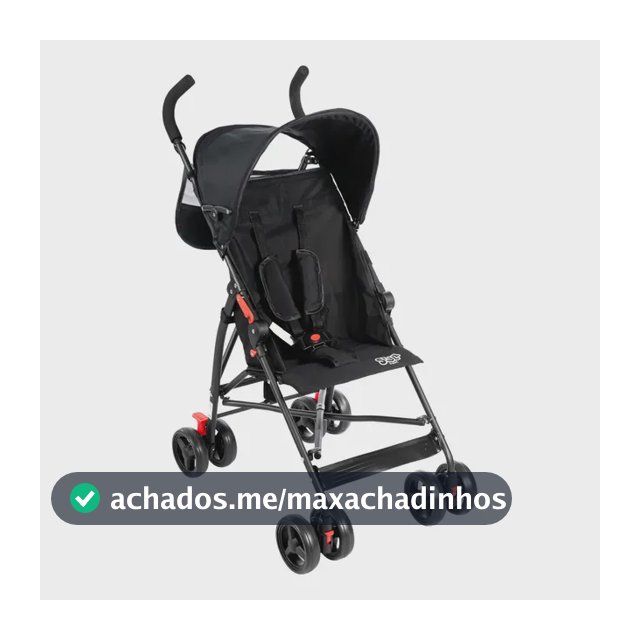 Carrinho De Bebê Passeio Guarda Chuva Styll Baby Preto