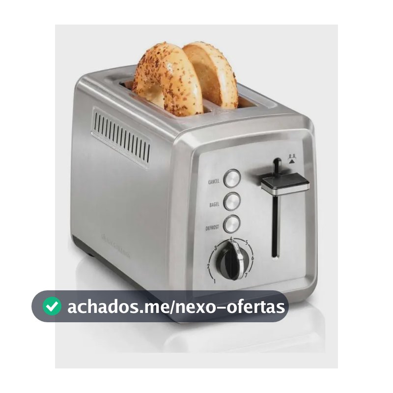 Torradeira Inox Elite Elétrica 230ºc 850w 7 Níveis De Torra 2 Fatias Grossas Com Bandeja De Migalhas Removível - Hamilton Beach