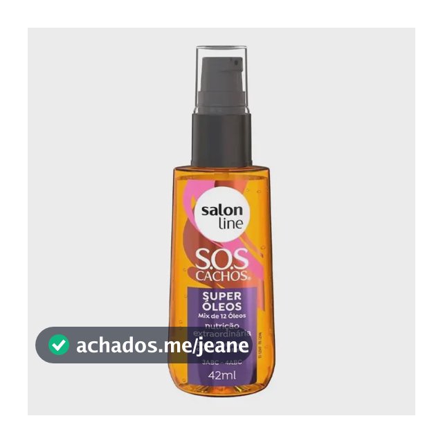 Óleo De Tratamento Super Óleos S.o.s Cachos 42ml Salon Line