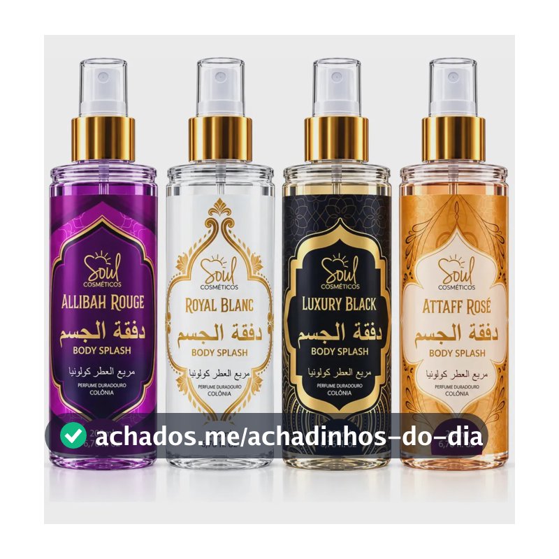 Body Splash Arabe C/4un 200ml Perfume Feminino de Luxo Alta Concentração