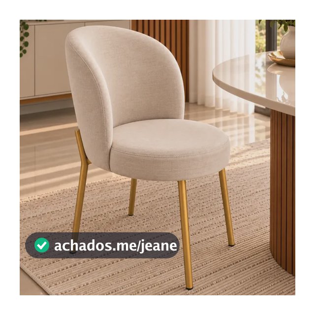 Cadeira Sala De Jantar Estofada Ayla Premium Moderna Luxo