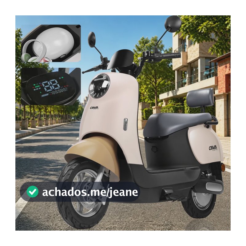 Bicicleta Bike Eletrica Scooter 1000w 65km Cavalletta C10 Coral-claro