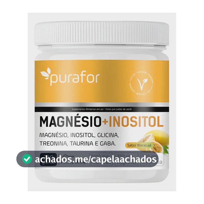 Magnesio Inositol Em Po Glicina Taurina Treonina Gaba 210g Sabor Maracuja