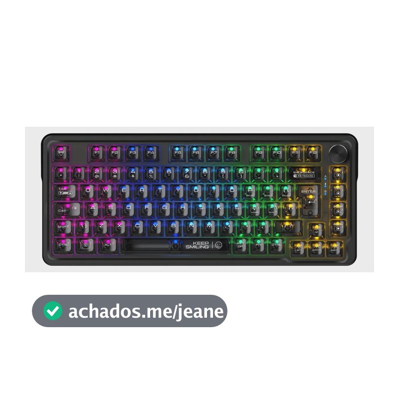 Teclado Magnético Machenike K500 M81 Rgb 8000hz Ptbr Preto Português Brasil
