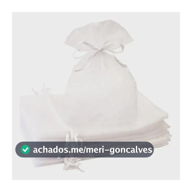 Kit 100 Un Saco Organza Saquinho 7x9 Branco Atacado
