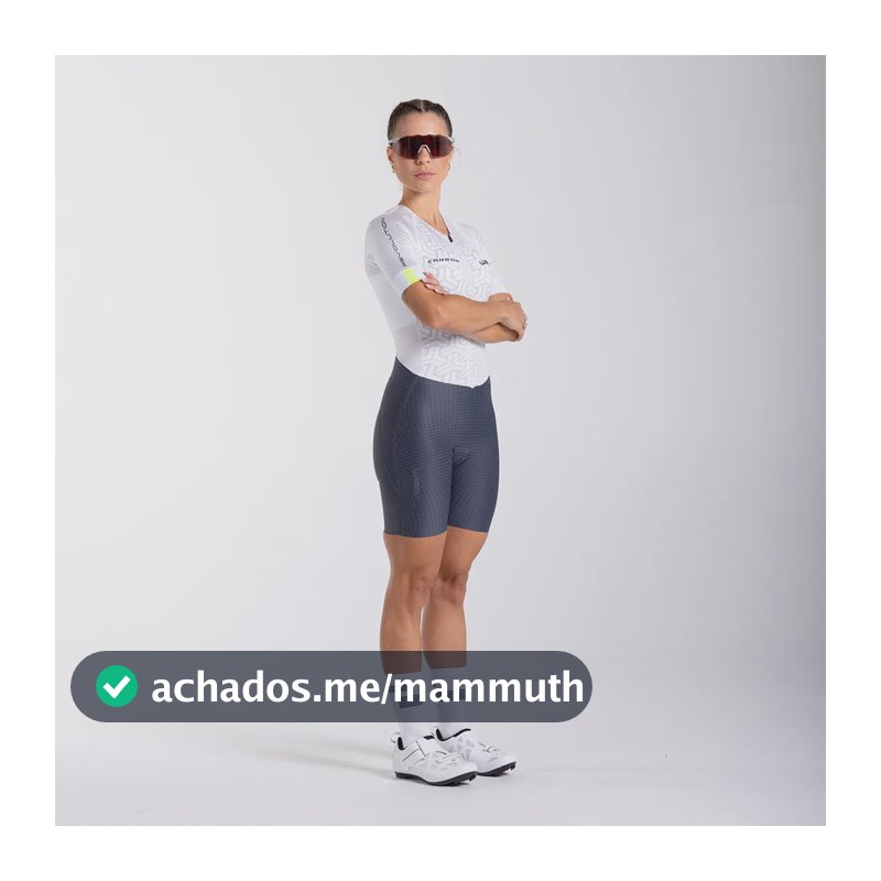 Macaquinho Triathlon C/ Manga Carbon Woom Revolution Ice Ii Branco P