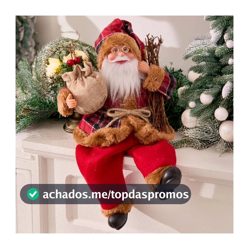 Papá Noel Sentado 13 Pulgadas Decoración Navideña 1 Pieza