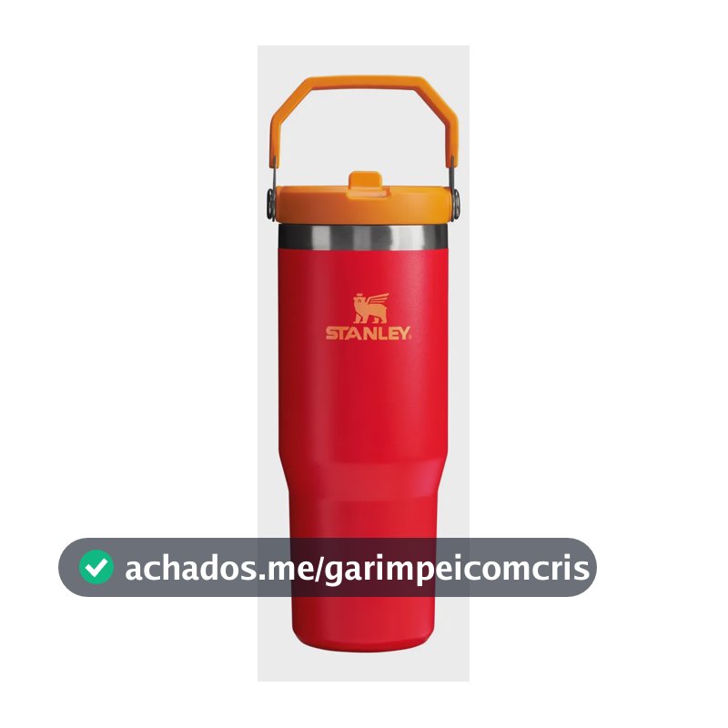 Garrafa Térmica Stanley Tumbler Flip Straw Chili 887ml