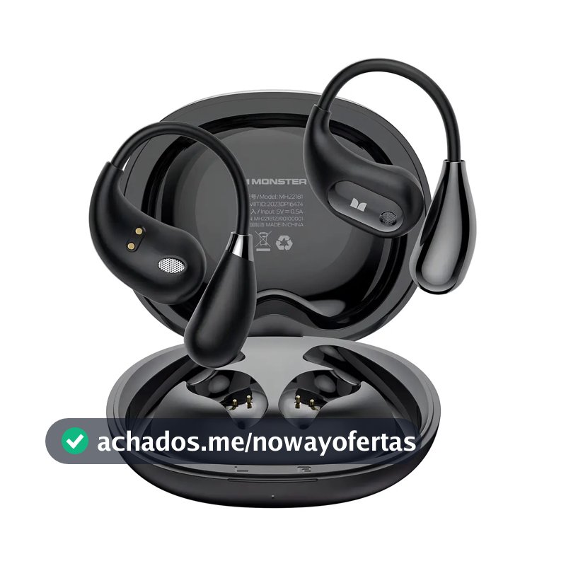 Fone de Ouvido Monster E29 Gamer Sem Fio Bluetooth 5.4, Intra-auricular e À Prova d'Água IPX6 Com Microfone HD e Cancelamento de Ruído