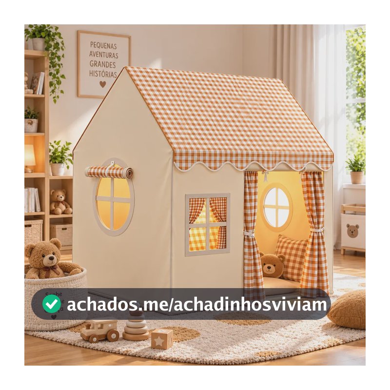 Barraca Infantil Tenda Festa Pijama Portátil Bege