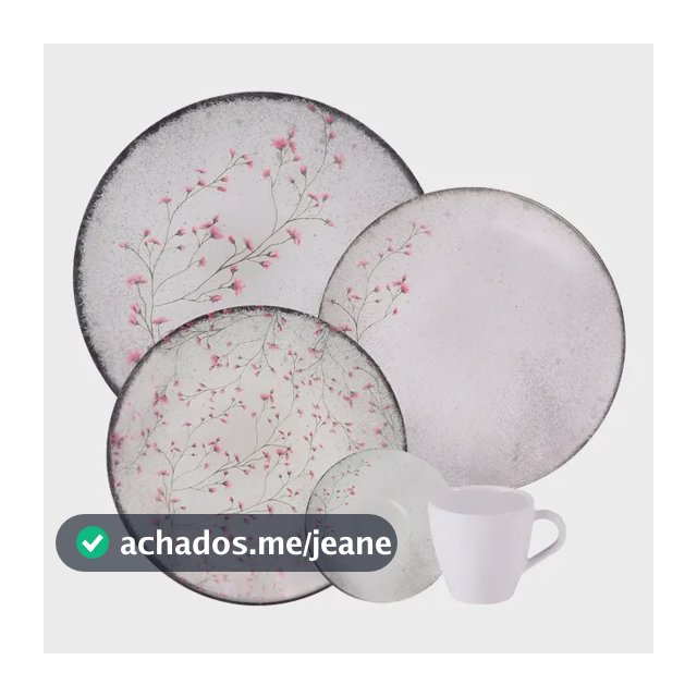 Aparelho de Jantar Tramontina Floralis Porcelana 20 peças