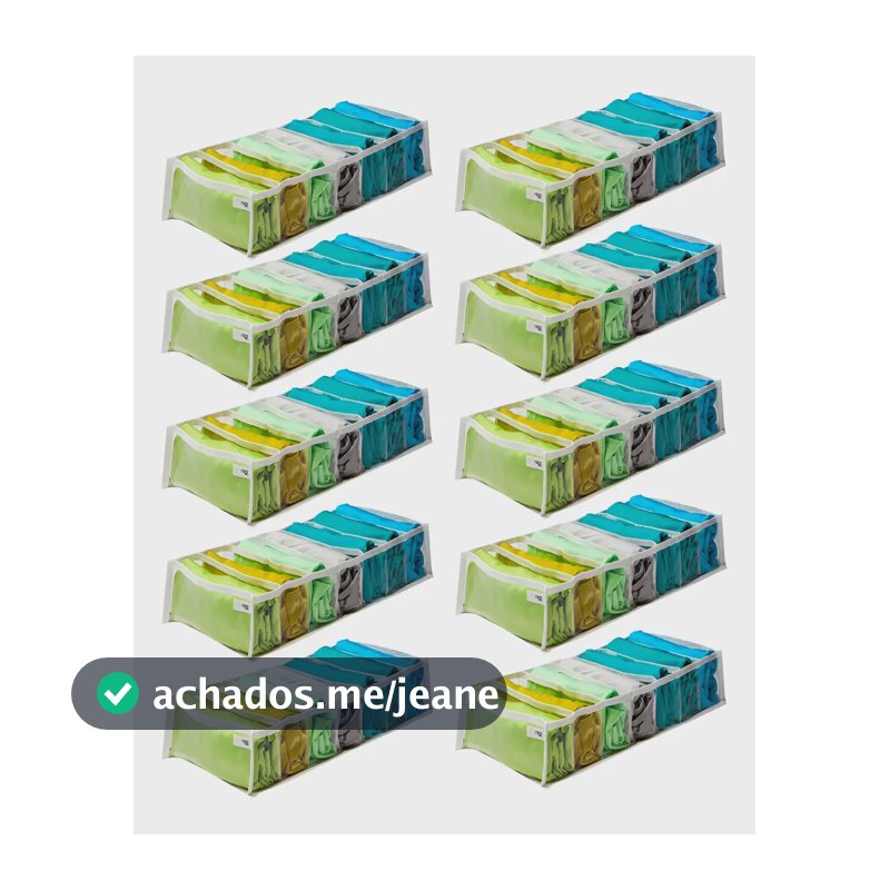 Kit 10 Organizadores de Gaveta Para Camiseta Roupa Plastico
