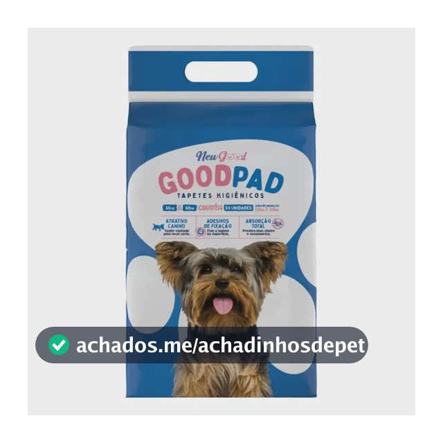 Tapete Hig Good Pad P/ Cães E Gatos 60x60cm Com 50 Unidades