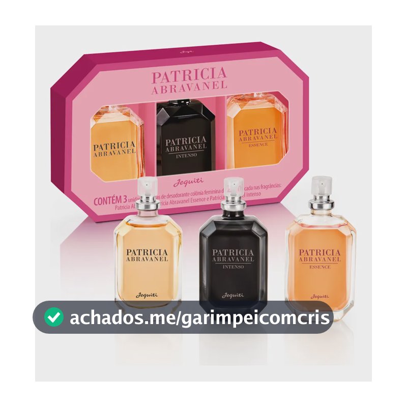 Kit 3 Colônias Perfumes Patricia Abravanel Intenso Essence