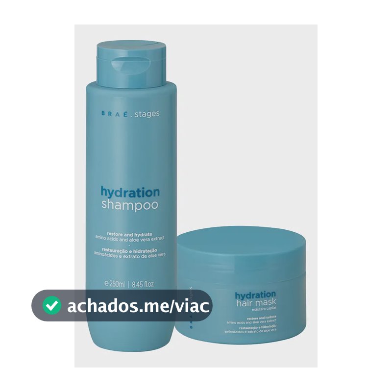 Kit Braé Stages Hydration Shampoo Máscara (2 Produtos)