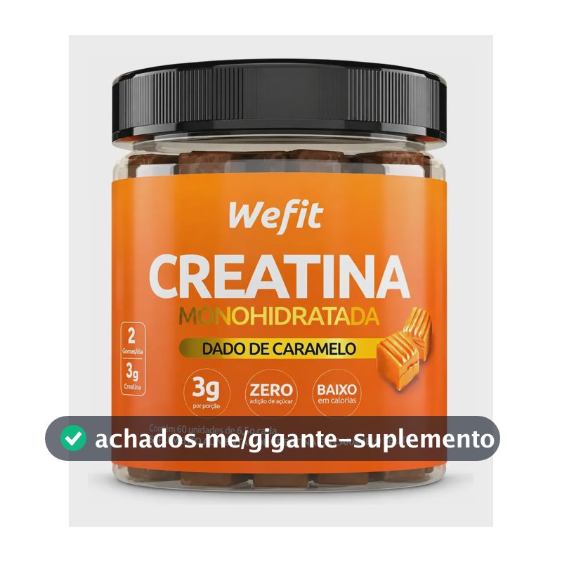 Suplemento en dado de caramelo creatina WeFit Linha Essence Creatina Dado de Caramelo sabor caramelo x 390g