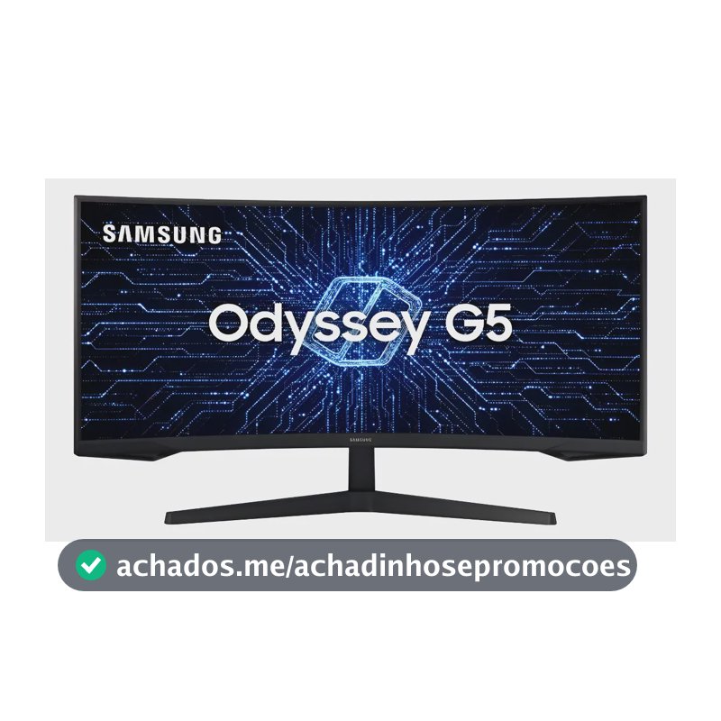 Monitor Gamer Samsung Odyssey G5 34  Uwqhd Preto 127/220v