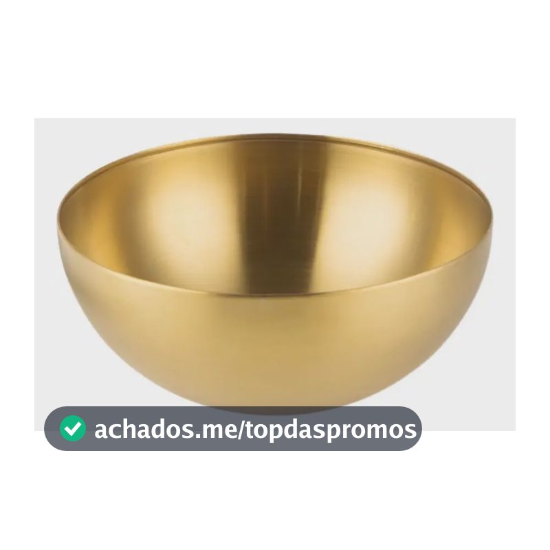 Tigela Bowl Aço Inox Dourado Bacia Multiuso Cozinha 28 Cm
