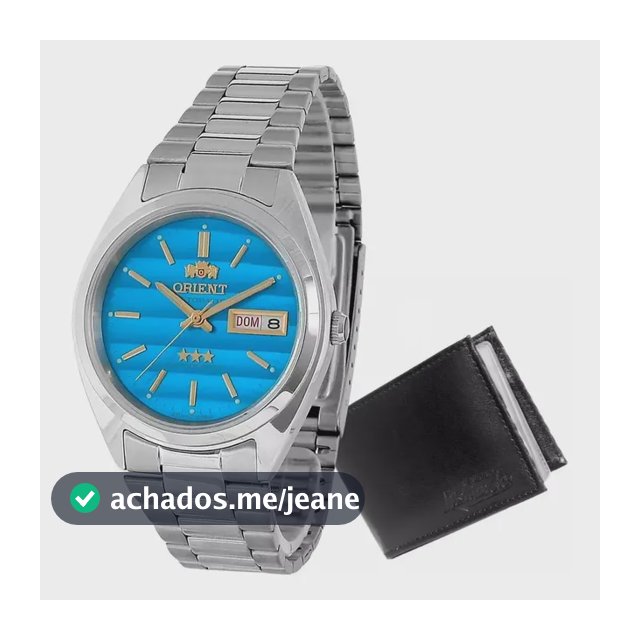 Relógio Orient Masculino Automático 469wa3 A1sx Azul Oferta Prateado Azul