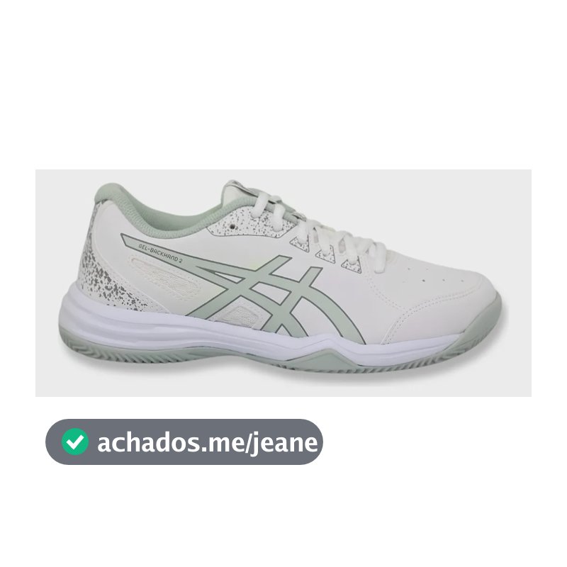 Tenis Asics Gel - Backhand 2 Clay Confortável E Resistente Branco Geométrico 35 Br