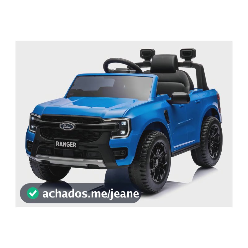 Carro Elétrico Infantil Com Controle Remoto Ford Ranger 12v Cor Azul