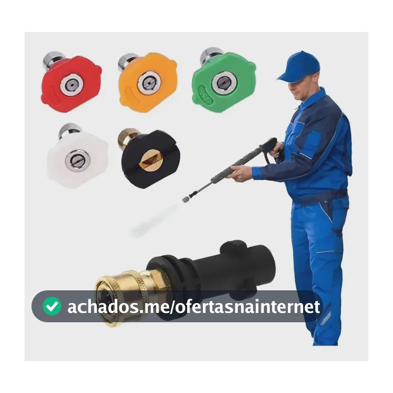 Adaptador Para Lavadora Alta Pressão Karcher, Bicos Engate Rápido Lavadora Alta Pressão Karcher Wap 1/4" 5 Pcs