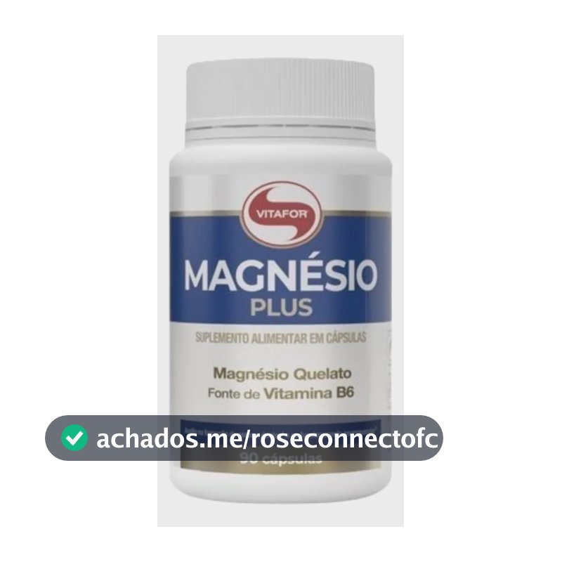 Magnesio Plus 90 Caps Vitafor Magnesio Quelato Sem Sabor