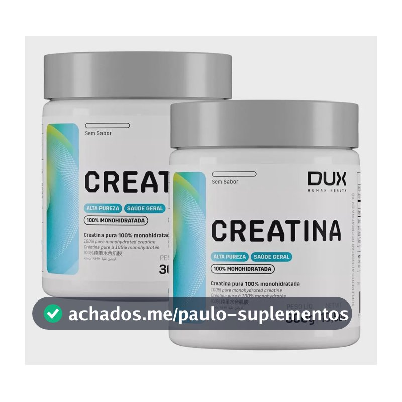 Kit 2x Creatina Dux Human Health Em Pó Sem Sabor 300g