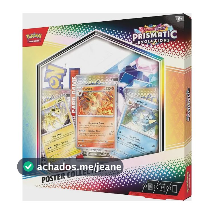 Coleção de pôsteres Pokémon Tcg Prismatic Evolutions em inglês