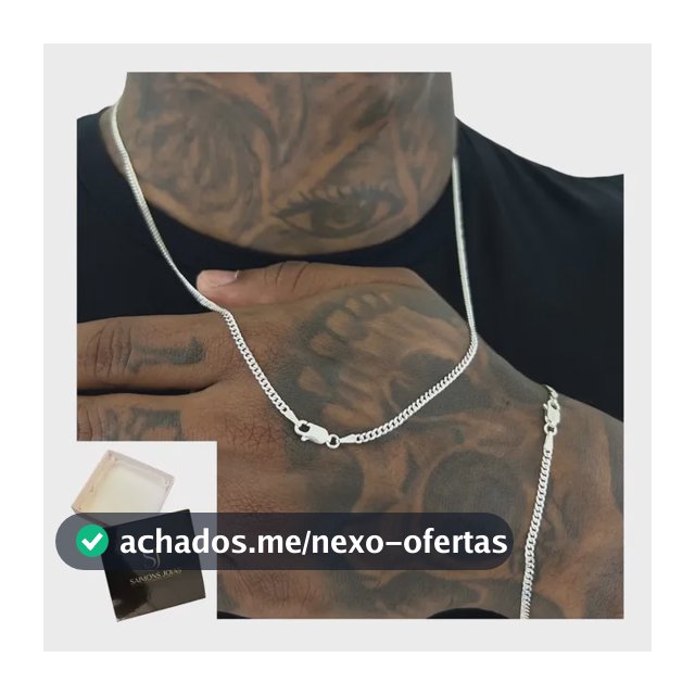 Corrente Masculina De Prata 925 Legitima Com Garantia Etern Kit Masculino De Prata 925