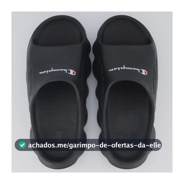 Chinelo Champion Nuvem Spheric Ii Script Preto