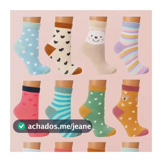 Kit 12 Pares Meias Infantil Feminina Menina Soft Macias