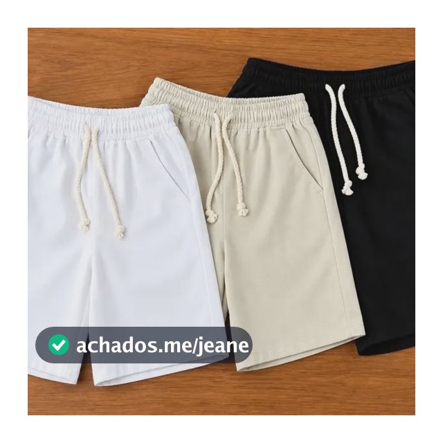 Kit 3 Shorts Masculino Bermuda Linho Verão