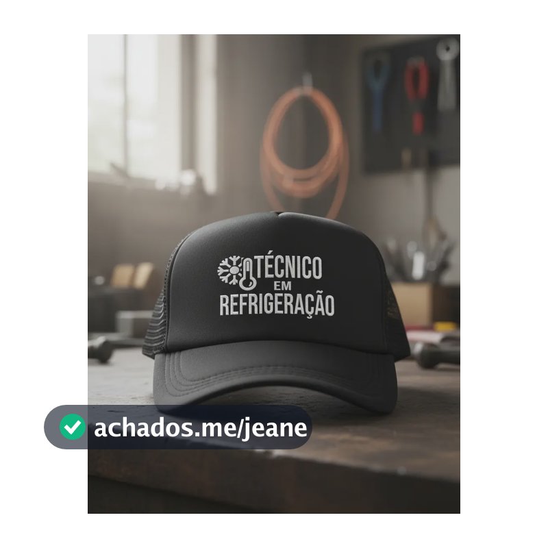 Boné Técnico Refrigeração Boné Profissão Uniforme Trabalho Preto Un