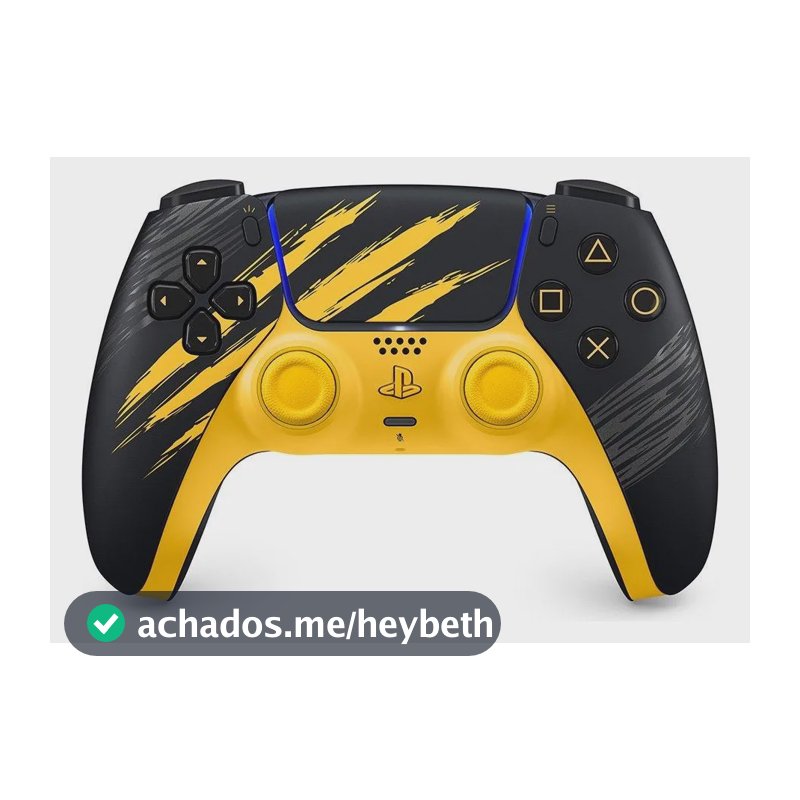 Controle Sem Fio Sony Dualsense Marvel's Wolverine Ps5 Amarelo
