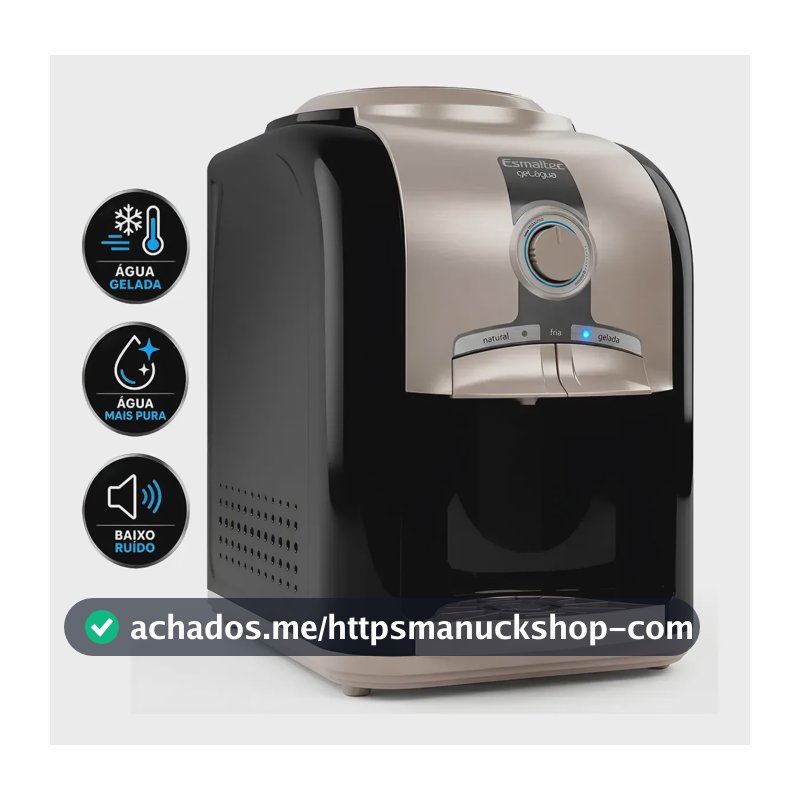 Bebedouro Esmaltec Egm30 Mesa Compressor Água Gelada Mix Preto 127v