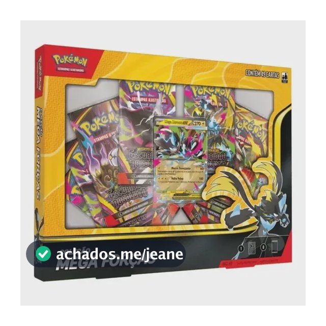 Box Pokémon: Coleção Mega Forças - Mega Darkrai Ex - Copag Mega Zeraora Pt
