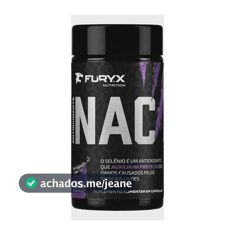 Nac N-acetil L-cisteína + Selênio 30 Cápsulas Fury-x Sem Sabor