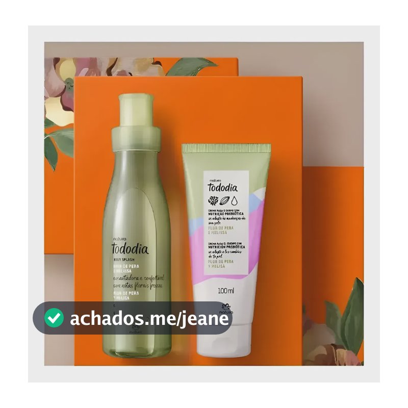 Kit Feminino Pera E Melissa Natura Tododia Body Splash