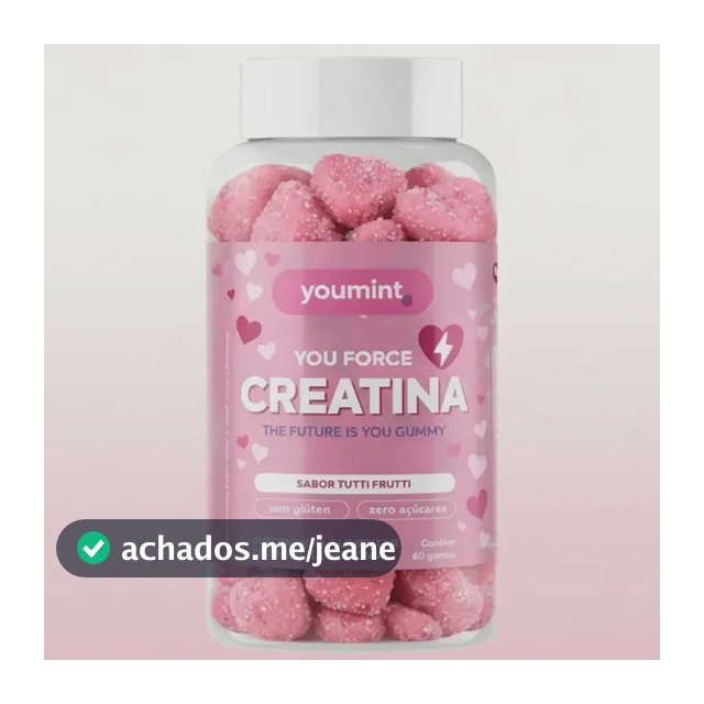 Creatina Gummy Zero Açúcar Tutti Frutti 60 Gomas Youmint Tutti Frutti