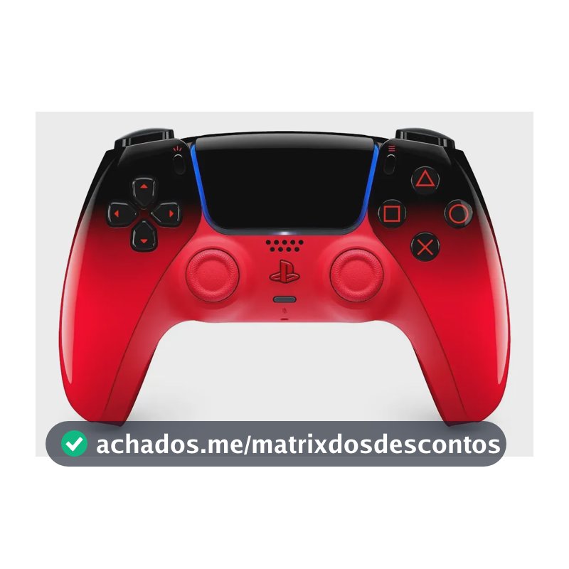 Controle Sem Fio Sony DualSense Hyperpop para PS5, Vermelho Techno Red