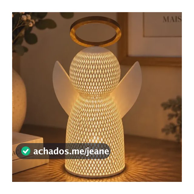 Anjo Natal Led Luminária Decorativa Mesa Presente 20cm 20cm