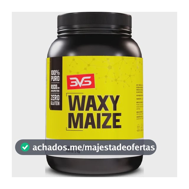 Waxy Maize Natural 1kg - 100% Puro Fonte de Carboidratos de baixo índice Glicêmico - Fornece níveis de energia constantes