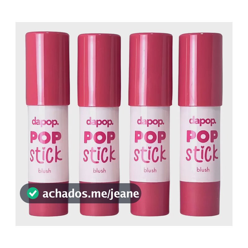Blush Bastão Pop Stick Dapop Vitamina E Manteiga Karitê 7g 01