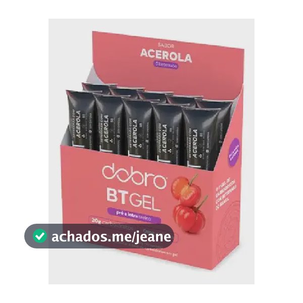 BT Gel sem Cafeína Sabor Acerola 10un de 30g cada - Dobro